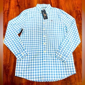 Boys vineyard vines long sleeve button up dress shirt.